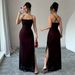 Women's Slim Fit Mesh Dress Summer Fashion Backless Slit European American Style Sexy Temperament New Fashionable Clothing_ecoleips.com
