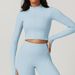 Women's Clothing Zipper Outdoor Running Sports Yoga Jacket Slimming Fitness Long Sleeved Jacket Girls Quick Drying Yoga Clothes_ecoleips.com