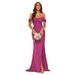 Women's Clothing Long Satin Bridesmaid Dresses Women Spaghetti Strap Ball Gown With Twill Banquet Evening Dresses_ecoleips.com