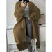 Women's Clothing Women's Oversized Long Cardigan Sweater - Soft Knit Open Front Coat, Loose Fit Long Sleeve Wrap, Elegant V-Neck For Fall & Winter_ecoleips.com