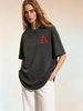 Women's Casual Oversized Tee, Vintage Wash Street Fashion Summer Top_ecoleips.com