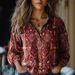 Women's Clothing Summer And Autumn New Fashion Women's Clothingversatile Printed Casual Lapel Shirt_ecoleips.com