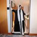 Elegant Black Lace Three-Piece Evening Gown Set – Long Sleeve Mermaid Dress With Detachable Cape (S-XXL, Velvet Blend)_ecoleips.com