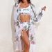 Women's Three Piece Swimsuit Bikini Set Sun Protection Long Sleeved Cover Up One Piece_ecoleips.com
