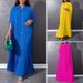 Women's Clothing New Loose Single Breasted Pleated Cardigan Large Size Dress_ecoleips.com