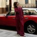 Women's Clothing Casual Two Piece Set Solid Color Trousers And Shirt Fashion Loose Fit_ecoleips.com