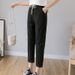 Spring Summer New Plus Size Women's Nine-point Solid Color Harem Cotton Linen Carrot Loose Casual Pants_ecoleips.com