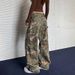 Women’s Clothing slanted pocket design camouflage overalls loose slightly flared straight pants for men and women autumn new styles_ecoleips.com