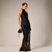 Sexy Halter Neck Lace Patchwork Waist Fitted Bodycon Skirt Style Dress For Women New_ecoleips.com