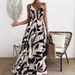 Summer New Fashion Sexy Slim Fit Printed Suspender Dress For Women European And American_ecoleips.com