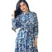 Women’s Clothing Autumn Middle East Women's Fashion Printing Temperament Big Swing Shirt Lace Dress Southeast Asia_ecoleips.com
