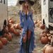 Women's Long Sleeve Bohemian Style Pleated Ruffle Dress With Irregular V-Neck_ecoleips.com