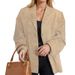 Women's Blazer Coat - Vintage Loose Fit Long Sleeve Jacket With Pockets, Elegant Casual Office Wear_ecoleips.com