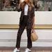 Independent Website European American Women's Clothing Digital Print Bohemian Suit Long-sleeve Cardigan And Pants_ecoleips.com