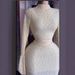 Women's Long Sleeved Hollow Jacquard Dress Sexy Two-Way Wearable Short Dress European And American Style Cross Border Fashion_ecoleips.com