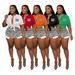 European And American Style Women's Striped Two-Piece Set Sexy Casual Shorts And T-Shirt Combo For Summer_ecoleips.com