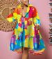 Women's Sexy Loose Casual Dress Imitation Letter Print Lapel For Spring/Autumn And Summer_ecoleips.com