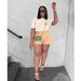 Women's Striped Two Piece Set Casual Short Sleeved Shorts Clothing_ecoleips.com