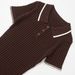 Classic Women's Mini Dress Braided Knit A-Line Short Sleeve Coffee Brown Breathable Comfort Elegant_ecoleips.com