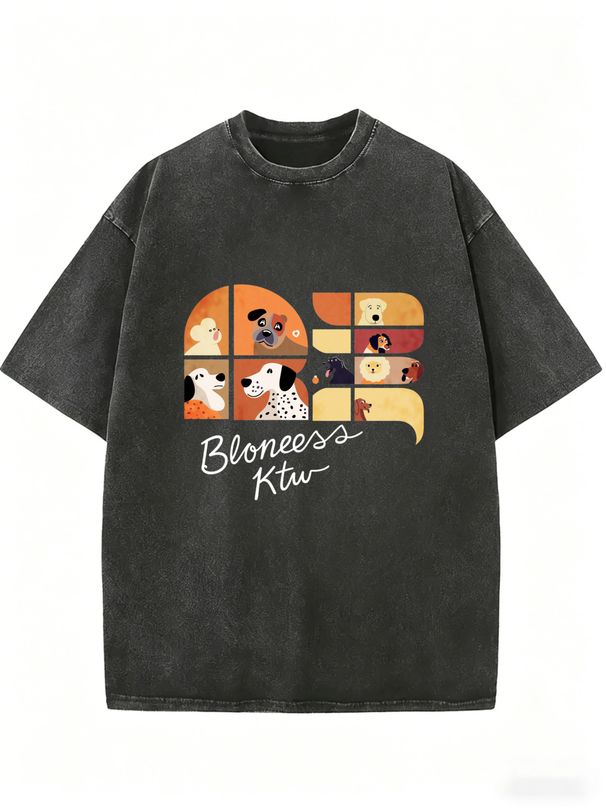 Washed Effect Casual T-Shirt, Loose Crew Neck Short Sleeve Tee, Easy Match Summer Wardrobe Essential_ecoleips.com