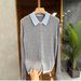 Women's Fake Two-Piece Knitted Cardigan – Contrast Lapel Sweater Jacket (Picture Color, Sizes S-XL)_ecoleips.com