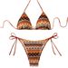 Women's Textured Fabric Triangle Bikini Swimsuit Set European American Style Export Quality Ethnic Sexy Design_ecoleips.com
