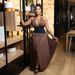 Women's Clothing Women's Slim Fit Irregular Milk Stitching Milk Silk Stitching Deep V Neck Dress_ecoleips.com