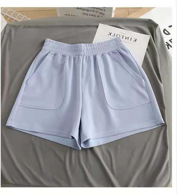 Women's Clothing Sports Shorts High Waist Loose Slim Wide Leg Pants Solid Color Cotton Casual Pants_ecoleips.com