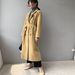 Women's Clothing Clear Black Beltless Double Breasted Winter Elegant Splicing Trench Coat For Women In Long Style With British Style C18018_ecoleips.com