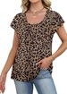 WIHOLL Womens Summer Tops Cap Short Sleeve Shirts Button Down Blouses U Neck T Shirts Fashion Clothing_ecoleips.com