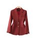 Women's Professional Suit Set Slim Fit Blazer And Pants Office Workwear Stretchy Petite to plus Size Black Red Beige S-4XL_ecoleips.com