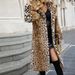 Women's Clothing Autumn And Winter New Leopard Print Suit Collar Medium And Long Imitation Fur Coat Warm Coat_ecoleips.com
