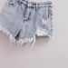 High Count Ripped And Fringed Denim Shorts for Women Trendy Hot Pants Summer Fashion Must-Have Stylish A-Line Mini Skirt for Bloggers_ecoleips.com