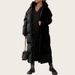 Women's Long Hooded Zip-Up Jacket – Lightweight Quilted Coat With Polyester-Cotton Blend (S-2XL)_ecoleips.com