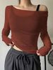 Women's Clothing Slim Fit Women's Cat Ear T-Shirt Off The Shoulder Top Trending Design For Formal & Casual For Women_ecoleips.com