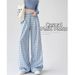 Women's Fashion Two Piece Set - Striped Tie-Front Top With Checkered Pants, Summer Outfit Coordinated Set_ecoleips.com