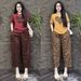 Southeast Asian Style Women's Summer Fashion Set Cute Cartoon Leopard Print Wide Leg Pants And Short Sleaved Top Two Piece Outfit_ecoleips.com