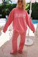 Fancy Oversized Fleece Mockneck - Paradise Pink/Hibiscus_ecoleips.com