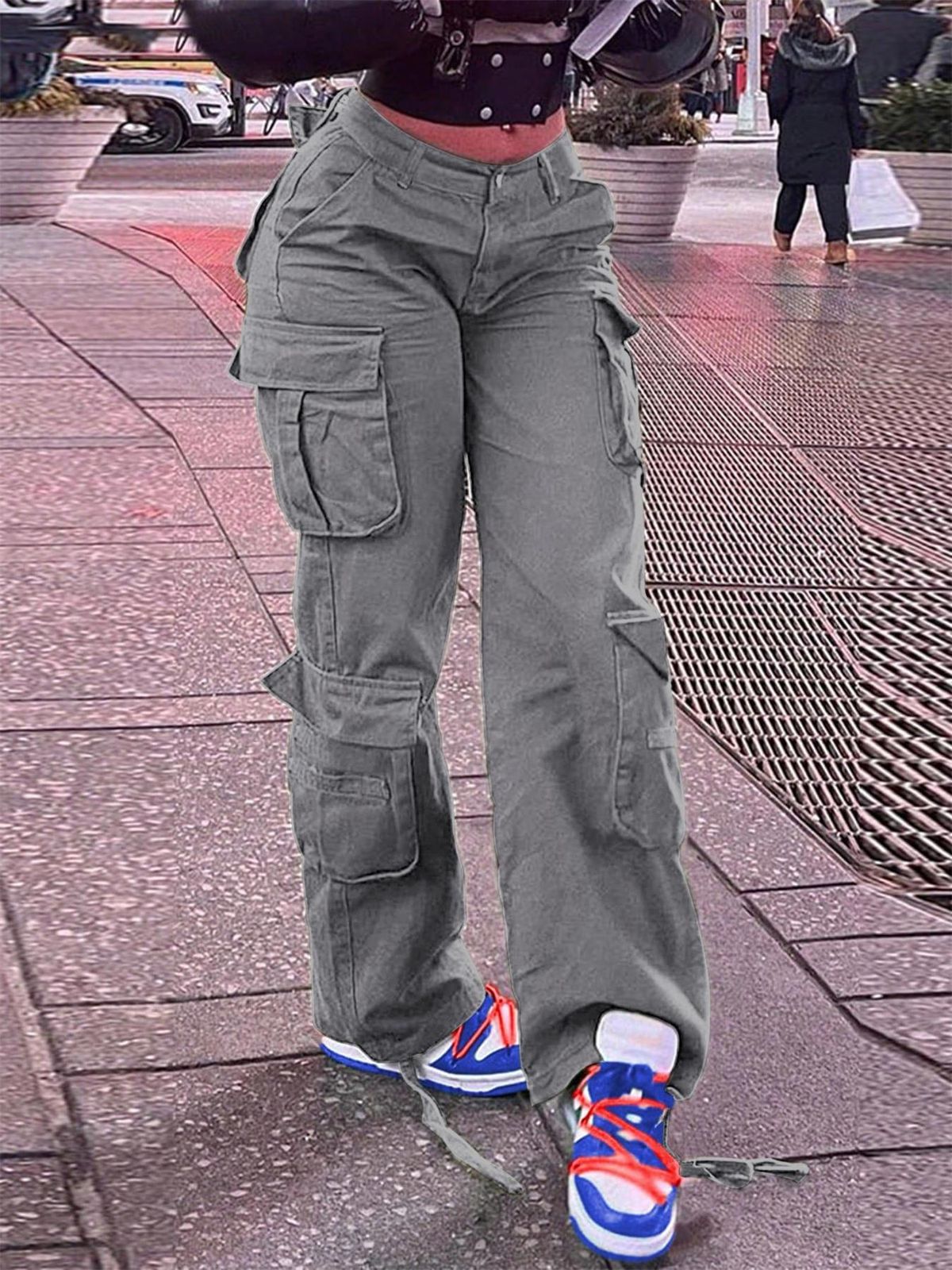Women's Clothing Casual Overalls Multi Pocket New Retro Tactical Pants_ecoleips.com