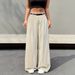 Summer High-Waisted A-Line Straight Leg Pants For Women Trendy Fashion Cool Loose Fit Slimming Casual Suit Pants_ecoleips.com