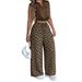 Women's Casual Versatile Collared Sleeveless Top And Drawstring Elastic Waist Trousers Set European American Style Spring Summer New_ecoleips.com