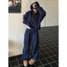 plus Size Casual Sportswear Set Women's Relaxed Fit Hooded Sweatshirt Two Piece Set for Autumn Winter_ecoleips.com
