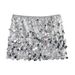 Aria Basics Aria Basics 2025 Winter Cross-Border Trade European And American Style Women's Sexy A-Line High Waist Bodycon Sequin Mini Skirt_ecoleips.com