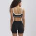 Women's Clothing Contrast Color Beautiful Back Yoga Bra Elastic Quick Drying Sports Hip Lifting Shorts Running Fitness Vest Set_ecoleips.com