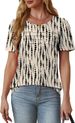 OFEEFAN Womens T Shirts Short Sleeve Tops Dressy Casual Blouses Spring Summer Outfits Flowy Pleated Front Scooped Neck_ecoleips.com