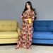 Elegant Muslim Abaya Dress With Floral Print - Modest Long Sleeve Maxi Robe For Women, Middle Eastern & Dubai Fashion (Multiple Colors & Sizes)_ecoleips.com