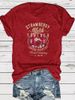 Harajuku Strawberry Fields Forever Letter Print Women T Shirt Short Sleeve Crew Neck Summer Casual Top For Women Clothes Shirts_ecoleips.com