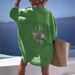 Women's Clothing Fashion Sequin Embroidery Comfortable Loose Cotton and Linen Shirt_ecoleips.com