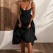 Elegant Strapless Suspender Dress for Women Solid Color Casual Fashion Summer European American Style Hot Selling_ecoleips.com