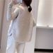 Women's Clothing Faux Shearling Vest, Zip-Front Sleeveless Jacket For Winter, Slim Fit Cardigan In Beige, Cream & Brown_ecoleips.com